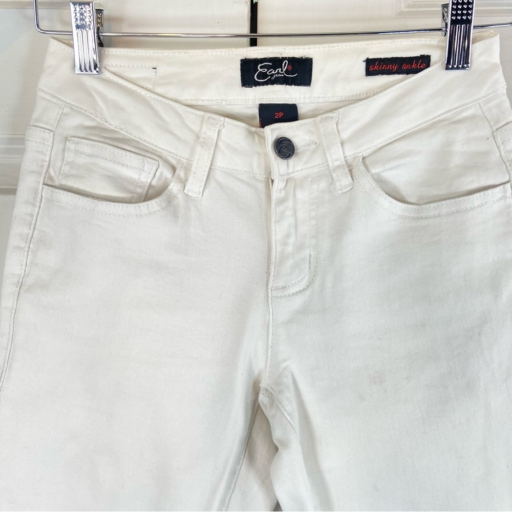 Earl Embroidered Hem Skinny Ankle Jeans - Picture 4 of 13